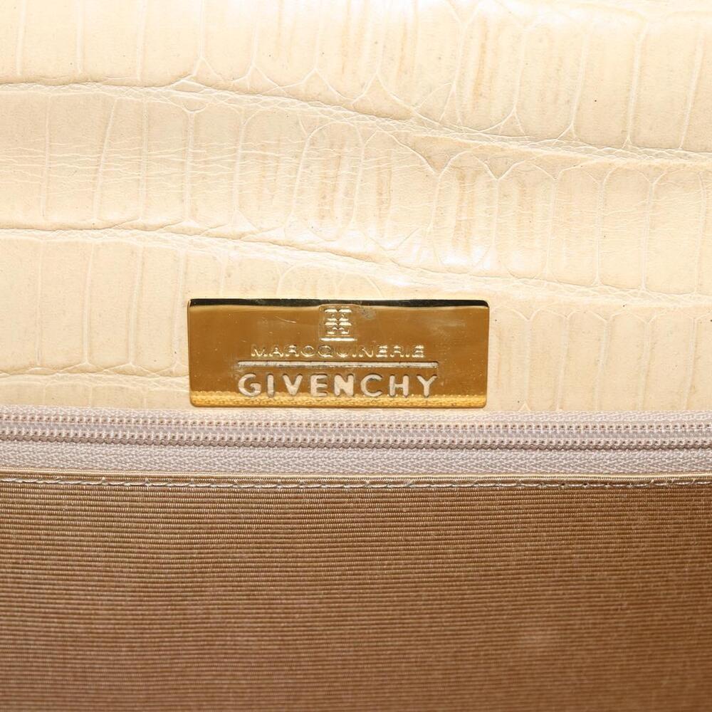 GIVENCHY Hand Bag Embossed leather Beige Gold Auth 160292 - Picture 10 of 16